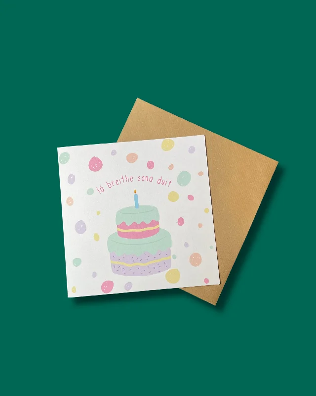 Irish Birthday Cake Card | Connect The Dots Design