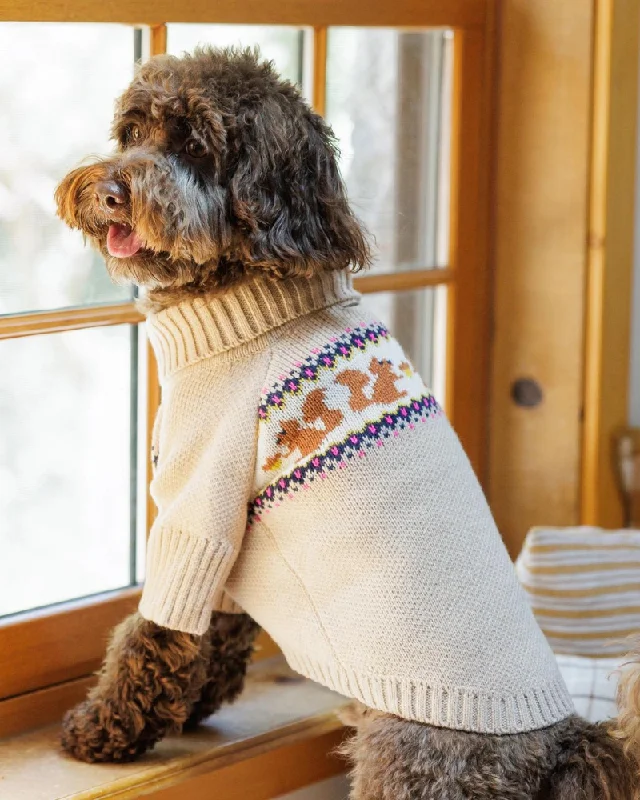 Squirrel Cable Knit Dog Sweater (FINAL SALE)